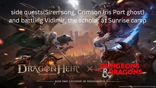 Dragonheir Silent Gods side questsSiren song Crimson Iris Port ghost and Vidimir the scholar [upl. by Alikahs]