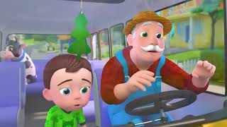 the wheels on the bus song animel version l lalrsery rhymes amp kids [upl. by Apeed]