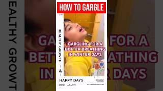 How to Gargle  Gargling is better with salt gargle coughhomeremedy cough hooping kids viral [upl. by Rhodes324]