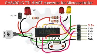 diy usb to ttl ch340g  ch341a bios programmer  ch340 usb to ttl  Programming tutorial [upl. by Imeaj]