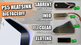 PS5 Heatsink FaceOff  Sabrent PS5 vs Elecgear vs Eluteng vs INEO PS5 Copper Heatpipe Comparison [upl. by Kotz530]