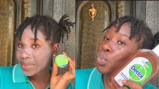 How to use DETTOL antiseptic and NIXODERM to clear your pimples nd dark spots step by step [upl. by Long501]