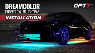 HOW TO OPT7 AURA DreamColor Underglow Color Chasing LED Bar Install on 2023 Subaru BRZ [upl. by Hcirdla795]