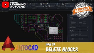 AutoCAD How To Delete Blocks [upl. by Odell890]