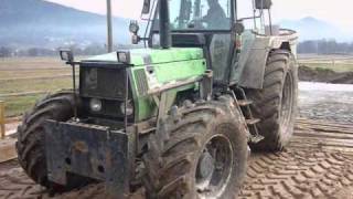 Coulage Dune Dalle Béton Avec Un Deutz et Un JD [upl. by Parrott]