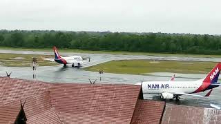 Nam Air Landing And Take Off At Iskandar Airport Pangkalan Bun [upl. by Yrod732]