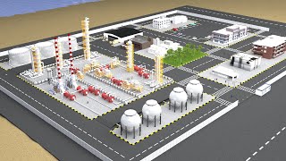 Syngas Production from Methane and Oxygen 3D Animation of Chemical Engineering Plant Design [upl. by Baram772]