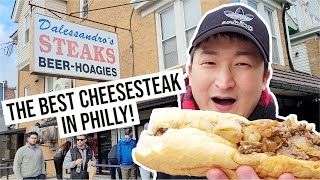 The BEST CHEESESTEAK IN PHILLY Dalessandros Steaks [upl. by Arbmahs210]