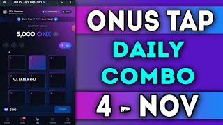 Onus Tap Tap Tap Daily Code 4 November 2024  Today Onus Daily Code  AGP onusdailycode [upl. by Sirref]