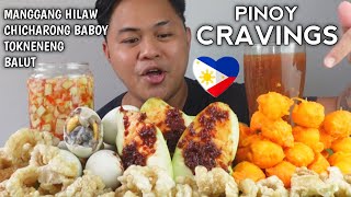 PINOY CRAVINGS MANGGANG HILAW CHICHARONG BABOY TOKNENENG AT BALUT  MUKBANG PHILIPPINES [upl. by Bouzoun702]