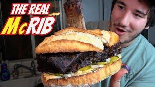 Making a REAL McRib Full rack of ribs [upl. by Inalaeham]