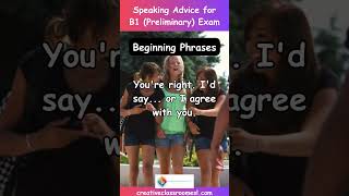 B1 PRELIMINARY Speaking Exam – Beginning Phrases [upl. by Ragland]