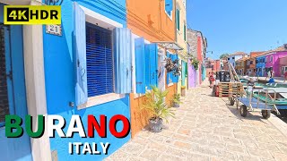 Burano ITALY 4K Walking TourEnjoy the colorful townscape to your hearts content [upl. by Goat]