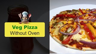 🍕PIZZA WITHOUT OVEN Easy Veg Pizza Recipe for Stovetop Bliss 🔥🌽 [upl. by Rosecan]