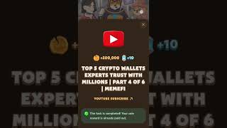 TOP 5 CRYPTO WALLETS EXPERTS TRUST WITH MILLIONS  PART 4 OF 6  MEMEFI [upl. by Ergener]