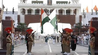 Wagah Border Ceremony IndiaPakistan Flag Retreat [upl. by Elfie857]