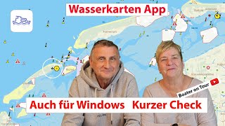 Wasserkarten App auch für Windows  Kurzer Test  Eine App für Alles Navigation mit Seekarte [upl. by Llerral]