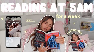 waking up at 5am to read for a week 💗📖😴 spoiler free reading vlog [upl. by Amend]