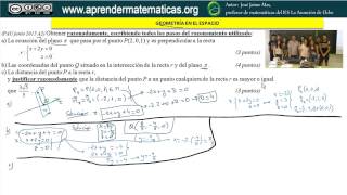 Geometría 2bat ccnn2 039 PAU junio 2015 A2 José Jaime Mas [upl. by Anitsud]