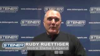 Notre Dame Legend Rudy Ruettiger on Steiner Sports [upl. by Hagen]