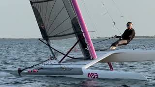 Foiling A Class Catamarans are Prettier in Pink [upl. by Akimrej]