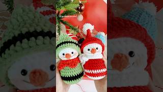 Bundle 5in1 Snowman Crochet Pattern  By RicychanCrochet Christmascrochet christmasgifts diy [upl. by Hamirak]