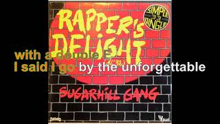 The Sugarhill Gang  Rappers Delight Lyrics Audio HQ [upl. by Asilat]