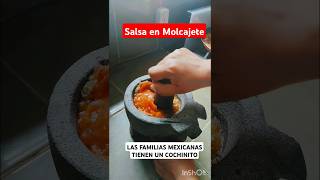 SALSA DE MOLCAJETE comidamexicana tradicionmexicana cocinatradicional fyp [upl. by Atinele]