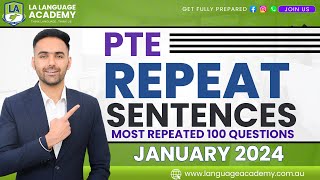 PTE Speaking Repeat Sentences  January 2024 Exam Predictions  LA Language Academy PTE NAATI [upl. by Khan]