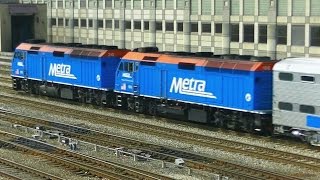 HD Watching Trains near Union Station 2015  Metra Amtrak Iowa Pacific [upl. by Felicdad]