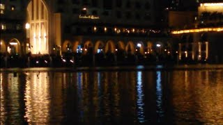 Oarsmen Testing Half Of Arc  The Dubai Fountain 2712017 [upl. by Nomit]