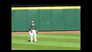 Oakland As Bartolo Colon taking fly balls [upl. by Bully]