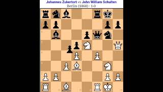 Johannes zukertort vs John William Schulten  zukertort Chess gameAll chess game [upl. by Ayirp750]