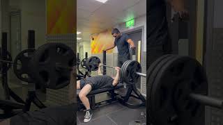 145kg Bench Press Reps Warm Up powerlifting strong fitness [upl. by Hussey547]