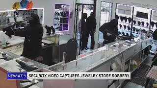 Gage Park jewelry store robbery captured on surveillance video [upl. by Adnauqal]