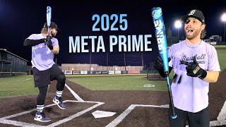 Hitting with the 2025 META PRIME  USSSA Baseball Bat Review new exit velo PR [upl. by Ilrebmik]