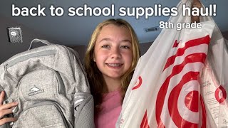 back to school supplies haul  8th grade  20242025 [upl. by Bechler]