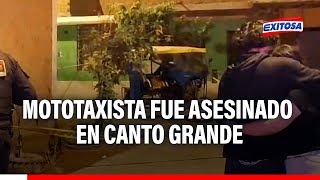 🔴🔵SJL Mototaxista fue asesinado en Canto Grande [upl. by Eltsryk]