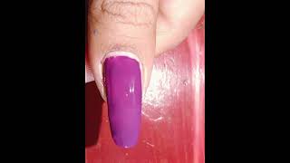 Easy double colour nail polish design at 🏠💅 nails nailart nailsdesign youtubeshorts trending [upl. by Naahsar189]