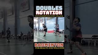 DOUBLES BADMINTON ROTATION  KuyaWils badminton badmintontraining [upl. by Oloapnaig60]