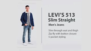 Levis 513 Slim Straight Mens Jeans  Jeans Advice [upl. by Crim]