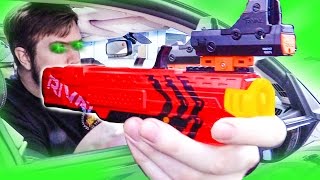 Nerf Drive By Challenge [upl. by Eniledam]