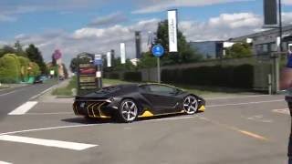 Lamborghini Centenario Driving  Acceleration on Public Roads [upl. by Crispas]