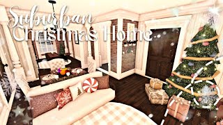 roblox bloxburg  🎁 no gamepass suburban christmas family home  part 1 ꒰ build ꒱  itapixca [upl. by Llahsram655]