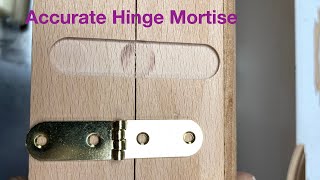 Perfectly Fitting Hinge Mortise with Another Ugly by Accurate Mortising Jig [upl. by Eniger]