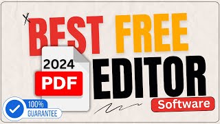 Download amp Install Best PDF Editor Software  FREE   2024 [upl. by Eidnam580]