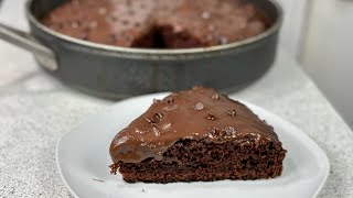 Sans Four 2x plus rapide👩🏻‍🍳 Gâteau moelleux au chocolat à la poêle incroyablement délicieux🍫 [upl. by Esmerelda]