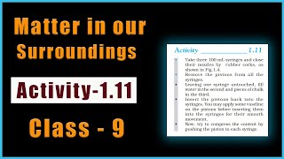 Activity111 Matter in our surroundings Class 9 [upl. by Vinay]