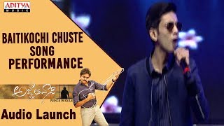 Anirudh Electrifying Live Performance  Agnyaathavaasi Audio Launch [upl. by Penoyer]