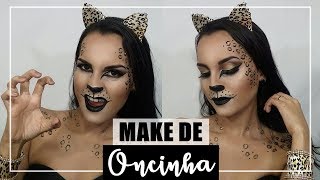 MAQUIAGEM DE ONCINHA ESPECIAL DE HALLOWEEN  RAFAELA PINHEIRO [upl. by Let785]